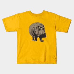 Vintage WPA Zoo Hippo Art Kids T-Shirt